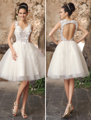 Short White Informal Wedding Dress