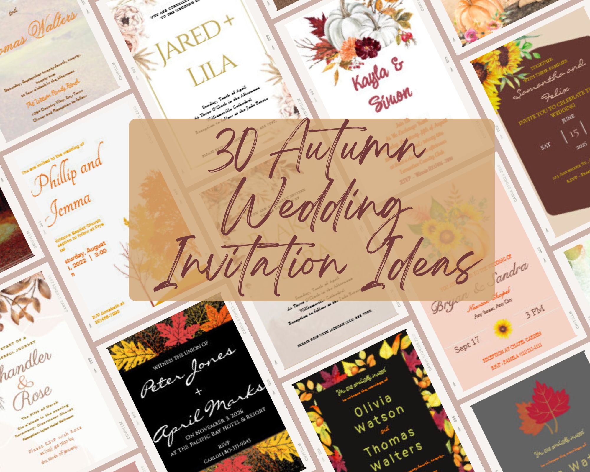 30 Autumn Wedding Invitations For Your Fall Wedding