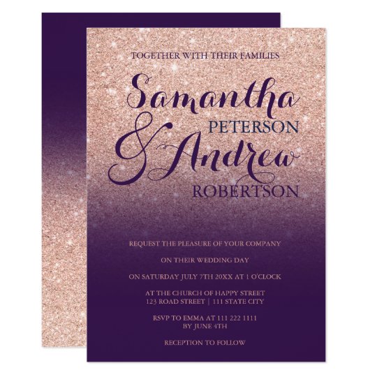 Purple Wedding Invitations