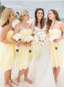 Creamy Yellow Bridesmaid Dresses